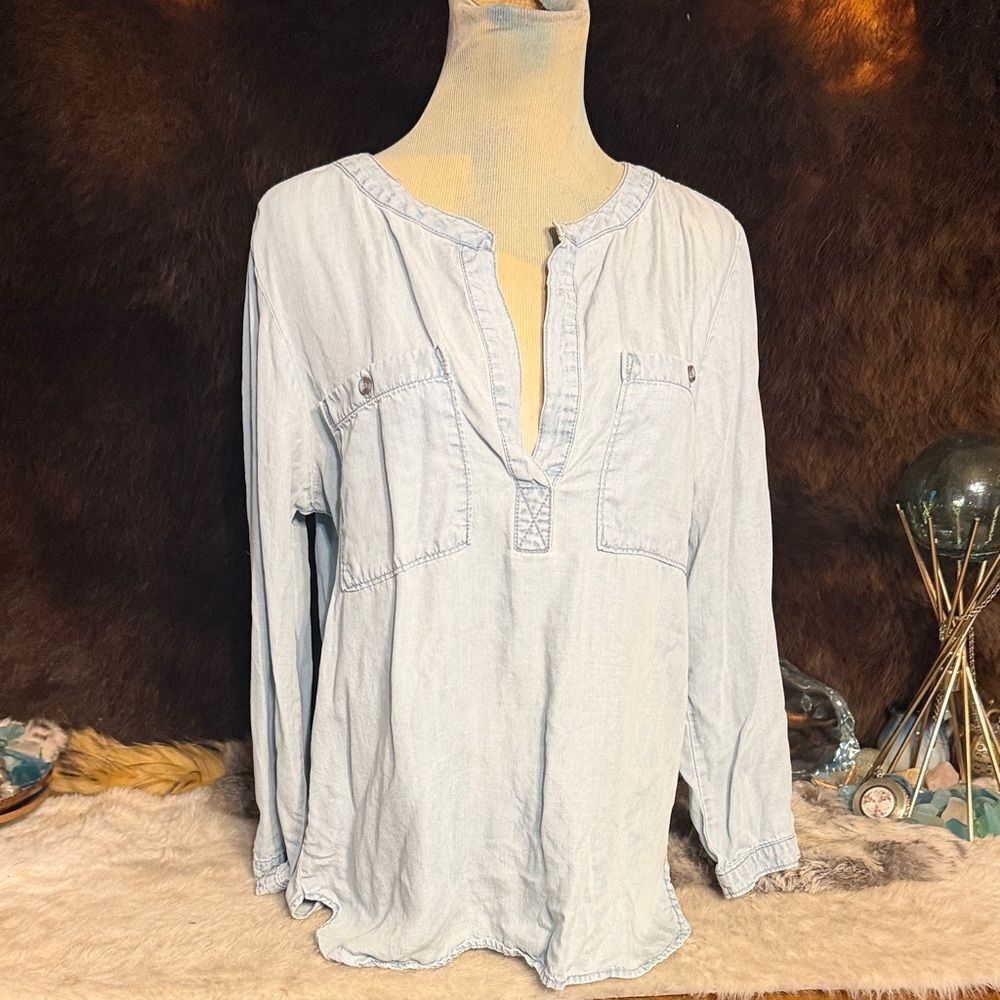Light Blue Women's Top M (5050)